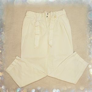 KENNETH COLE WHITE CROPPED PANTS